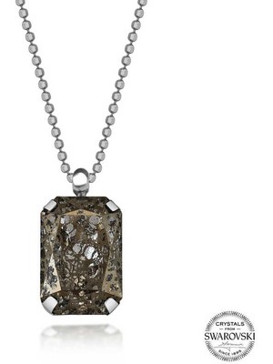 DMR Elegance Crystal Taşlı Top Zincir Gümüş Kadın Kolye