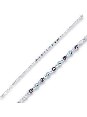 DMR Elegance ​gümüş Nazar Boncuklu Bileklik
