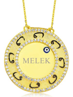 DMR Elegance Gümüş Vav Kişiye Özel Isimli Bayan Kolye