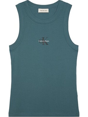 Calvin Klein Ck Kadın Sl Monogram Rib Üst