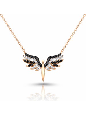 DMR Elegance ​gümüş Rose Mikail Meleği Bayan Kolye