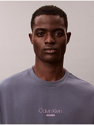 Calvin Klein Erkek Relaxed Fit Grafik Detaylı T-Shirt