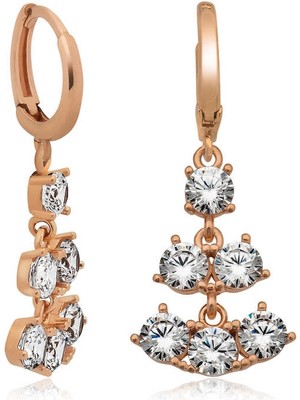 DMR Elegance Gümüş Sıra Taşlı Küpe