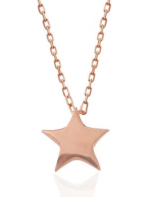 DMR Elegance Gümüş Rose Yıldız Kadın Kolye