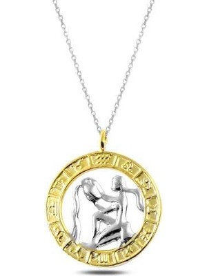 DMR Elegance ​gümüş Gold Kova Burcu Kolye