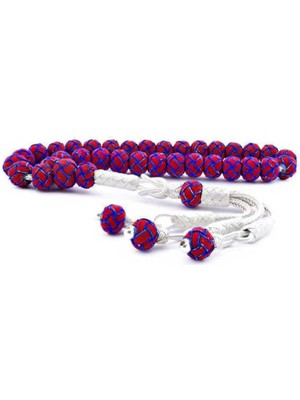 DMR Elegance Gümüş Bordo Mavi Trabzon Kazaziye Tesbih