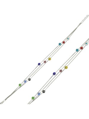DMR Elegance Gümüş Renkli Nazar Bayan Bileklik