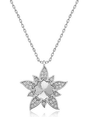 DMR Elegance ​gümüş Lotus Çiçeği Bayan Kolye