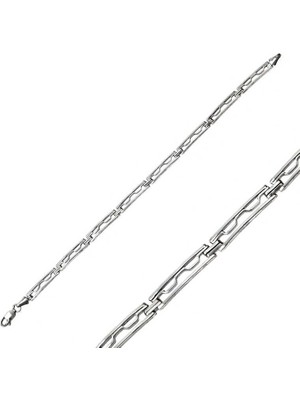 DMR Elegance Gümüş Oksitli Erkek Bileklik