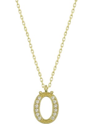 DMR Elegance Gümüş Gold Ö Harfi Kadın Kolye