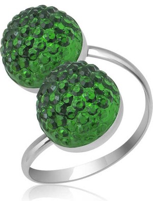 DMR Elegance Gümüş Kristal Taşlı Kadın Yüzük