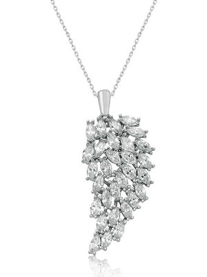 DMR Elegance ​gümüş Melek Kanadı Bayan Kolye