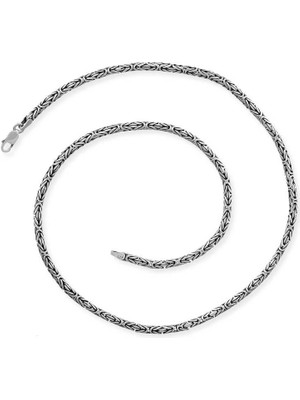 DMR Elegance Gümüş Kral Zincir - 7 mm Yuvarlak