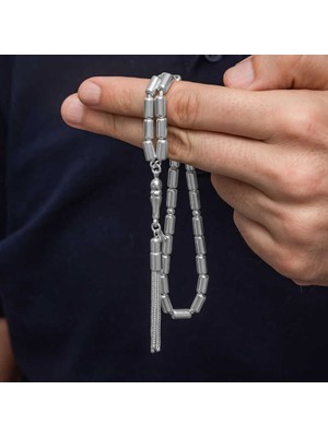 DMR Elegance Gümüş Kapsül Kesim Erkek Tesbih
