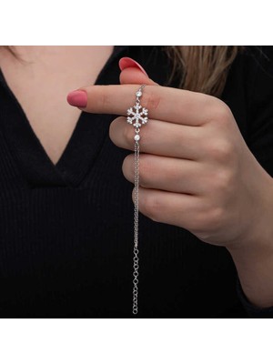 DMR Elegance Gümüş Kar Tanesi Kadın Bileklik
