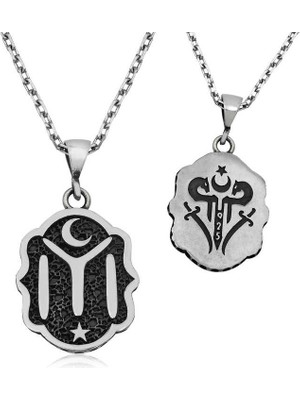 DMR Elegance ​gümüş Kayı Boyu Armalı Kolye