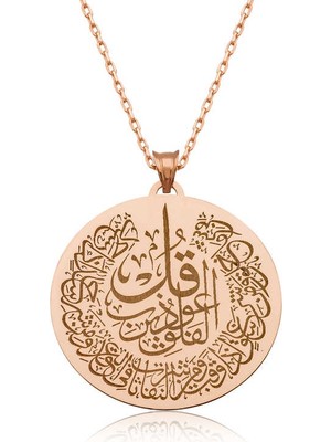 DMR Elegance ​gümüş Rose Felak Suresi Bayan Kolye