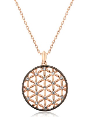 DMR Elegance Gümüş Rose Yaşam Çiçeği Kolye