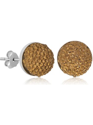 DMR Elegance Gümüş Kristal Çivili Kadın Küpe