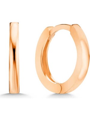 DMR Elegance Gümüş Rose Halka Kadın Küpe