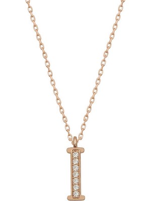 DMR Elegance Gümüş Rose I Harfi Kadın Kolye