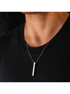 DMR Elegance Gümüş Erkek Çubuk Kolye