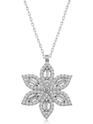 DMR Elegance Gümüş Nergiz Çiçeği Kadın Kolye
