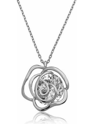 DMR Elegance ​gümüş Gül Kadın Kolye