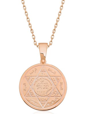 DMR Elegance ​gümüş Rose Süleyman Mührü Kolye