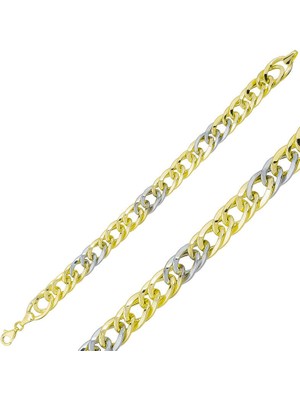 DMR Elegance ​gümüş Iki Renkli Zincir Bileklik
