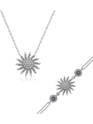 DMR Elegance Gümüş Güneş Bayan Set