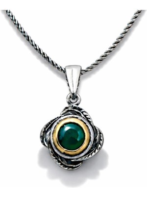 DMR Elegance Gümüş Çiçek Desenli Otantik Kadın Kolye