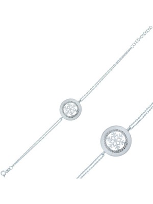 DMR Elegance Gümüş Kar Tanesi Bayan Bileklik