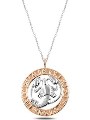 DMR Elegance Gümüş Rose Yengeç Burcu Kolye