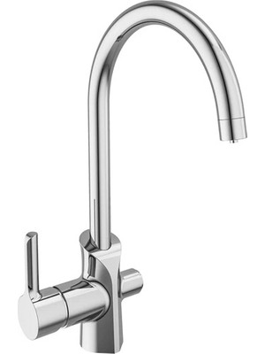 Kale Rosie Su Arıtma Çıkışlı Mutfak Bataryası Krom