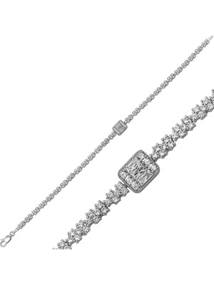DMR Elegance Gümüş Su Yolu Işıltı Kadın Bileklik