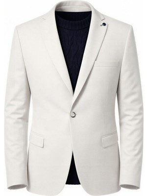 Plus Scorpion Taş Rengi Slim Fit Erkek Blazer Ceket – Modern Ofis & Davet Stili