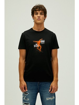Bad Bear Boom Erkek Siyah Tshirt Night