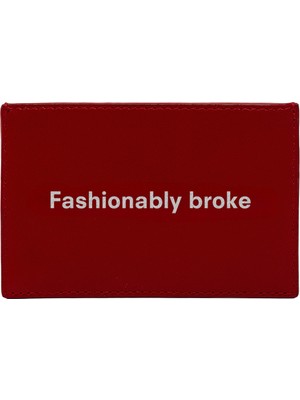 Fashionably Broke Keinxdesa Kırmızı Deri Kartlık