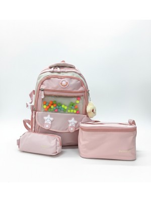 Relaxion Ion 3'lü Set Aksesuarlı Çocuk Ilkokul Çantası Kalemlikli Beslenme Çantalı Sırt Çantası 1940