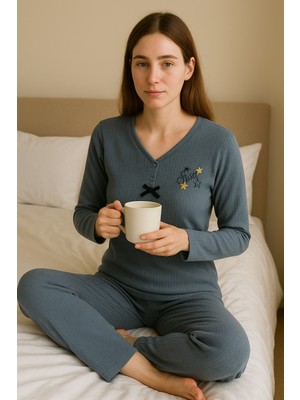 Bony Socks Mystar Kadın Pijama Takım Mavi