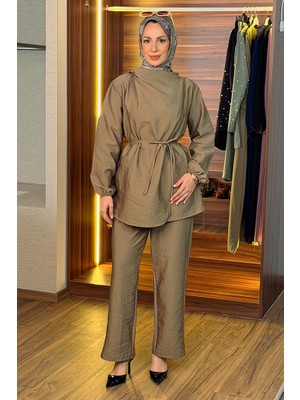 İlkimay.com Ipli Kimonolu Ikili Takım 1686 - Haki