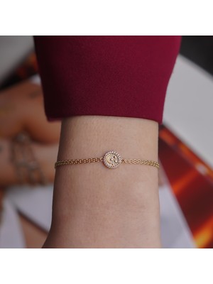 İzgi Luna Madalyon Bileklik