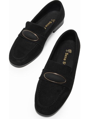 Tonny Black Kadın Siyah Kadın Loafer Toka Detaylı Günlük Babet