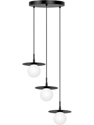 Ronisu Aydınlatma Evania 3'lü Camlı Yemek Masası Avize Ra-Avz- 7816-35-92