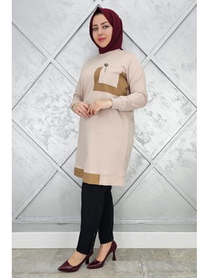 Pys Giyim Kadın Sallantı Aksesuar Detay ve Kombinli Tesettür Tunik