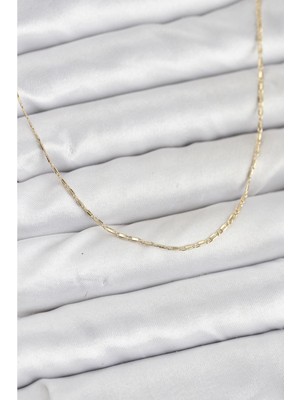 Ayder Timya CM 14K Gold Renk Kesme Model 60 cm Kadın Kolye - TJ-BKO10931 TG/Tmy229488