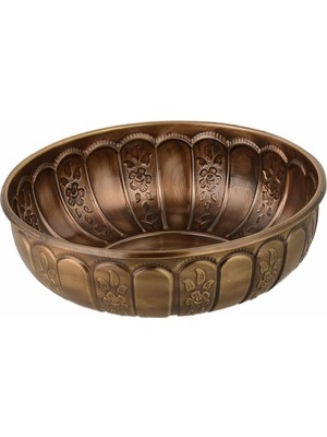 Feyza Design Osmanlı Motifli Metal Hamam Tası, Şık ve Şık Banyo Aksesuarı