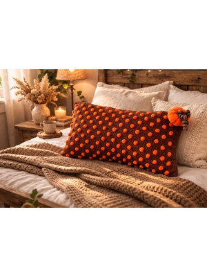 Pitaya Sanat El Örgüsü Kabak Detaylı Dekoratif Kırlent