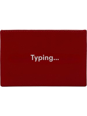 Typing Keinxdesa Kırmızı Deri Kartlık